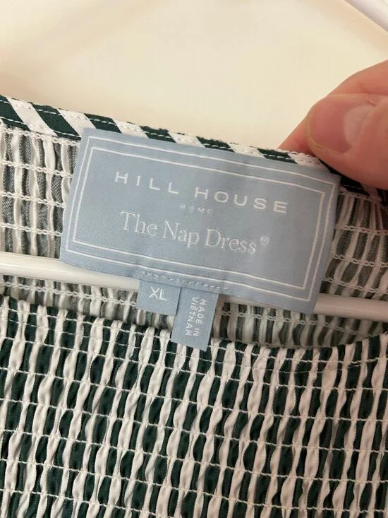 Hill House Cosima Mini Nap Dress Green XL LIKE NEW - Picture 8 of 9